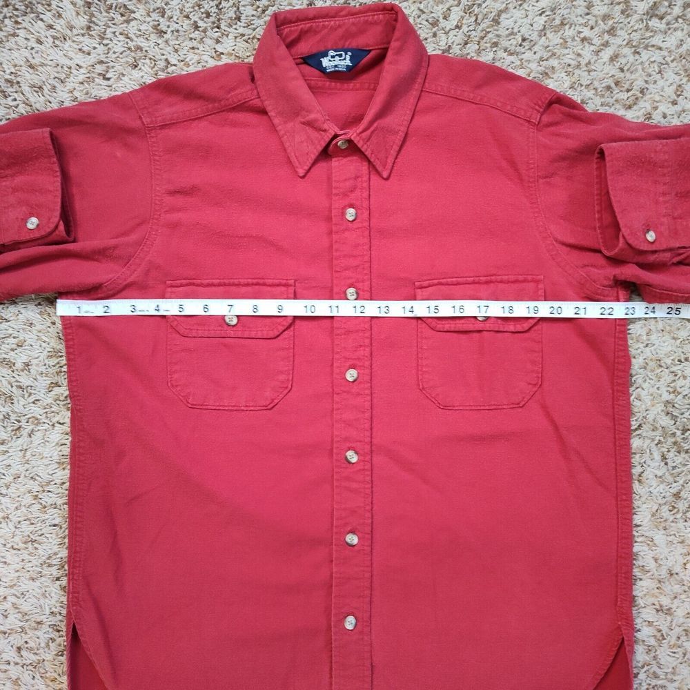 Vintage Woolrich Men Size L Chamois USA Long Sleeve‎ Button Up Shirt - Picture 6 of 11